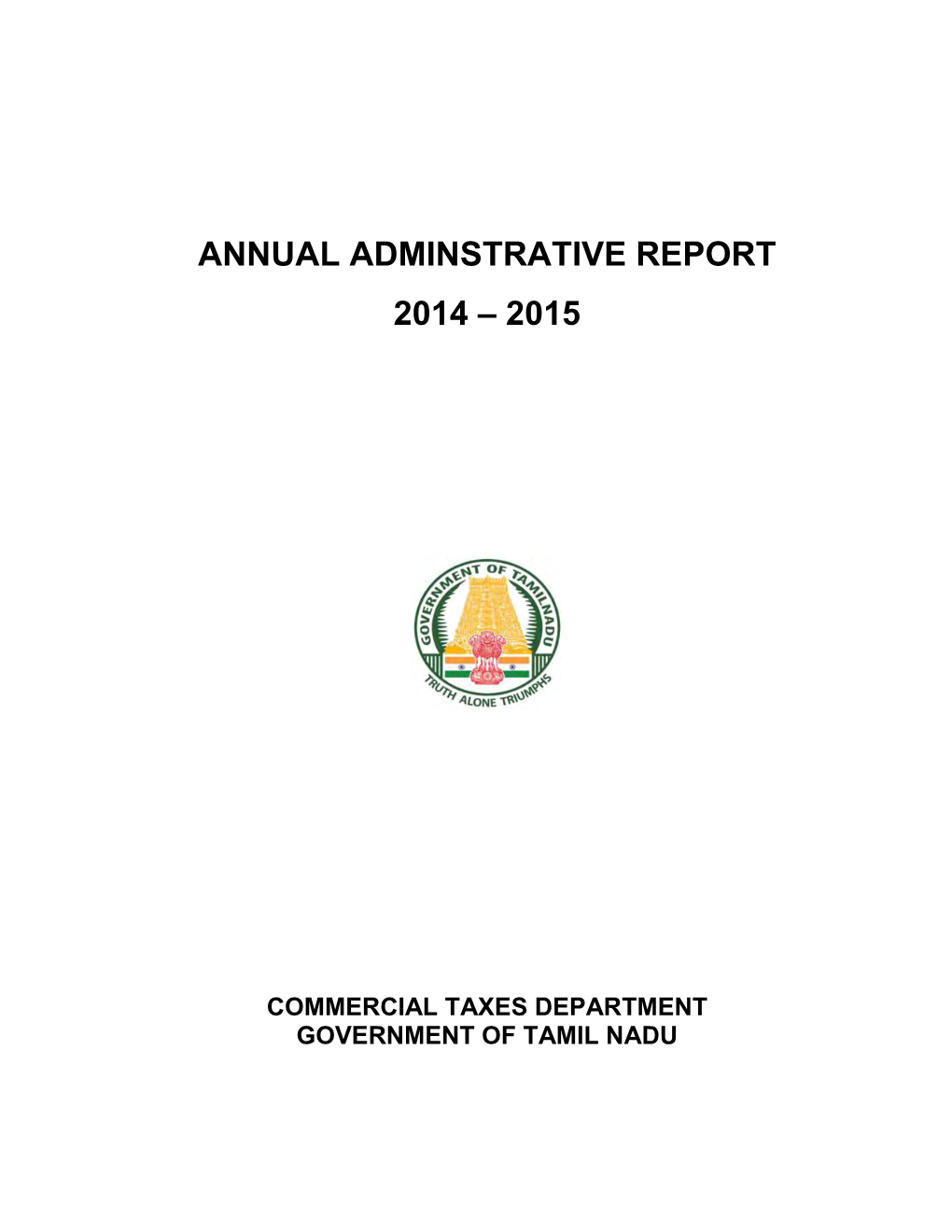 Annual Adminstrative Report 2014 ± 2015