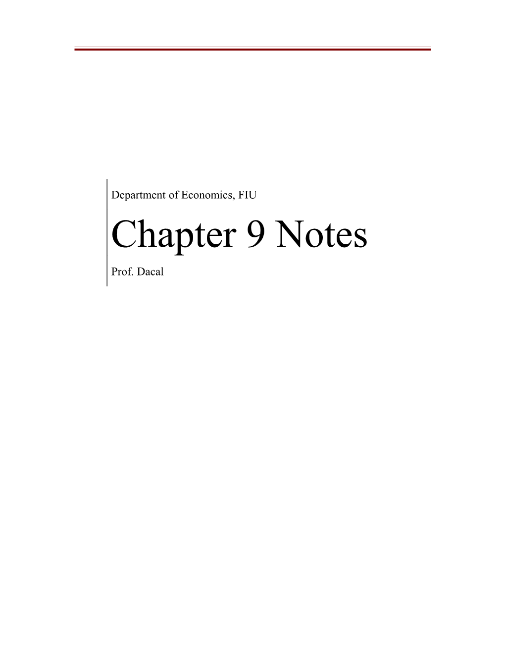 Chapter 9 Notes