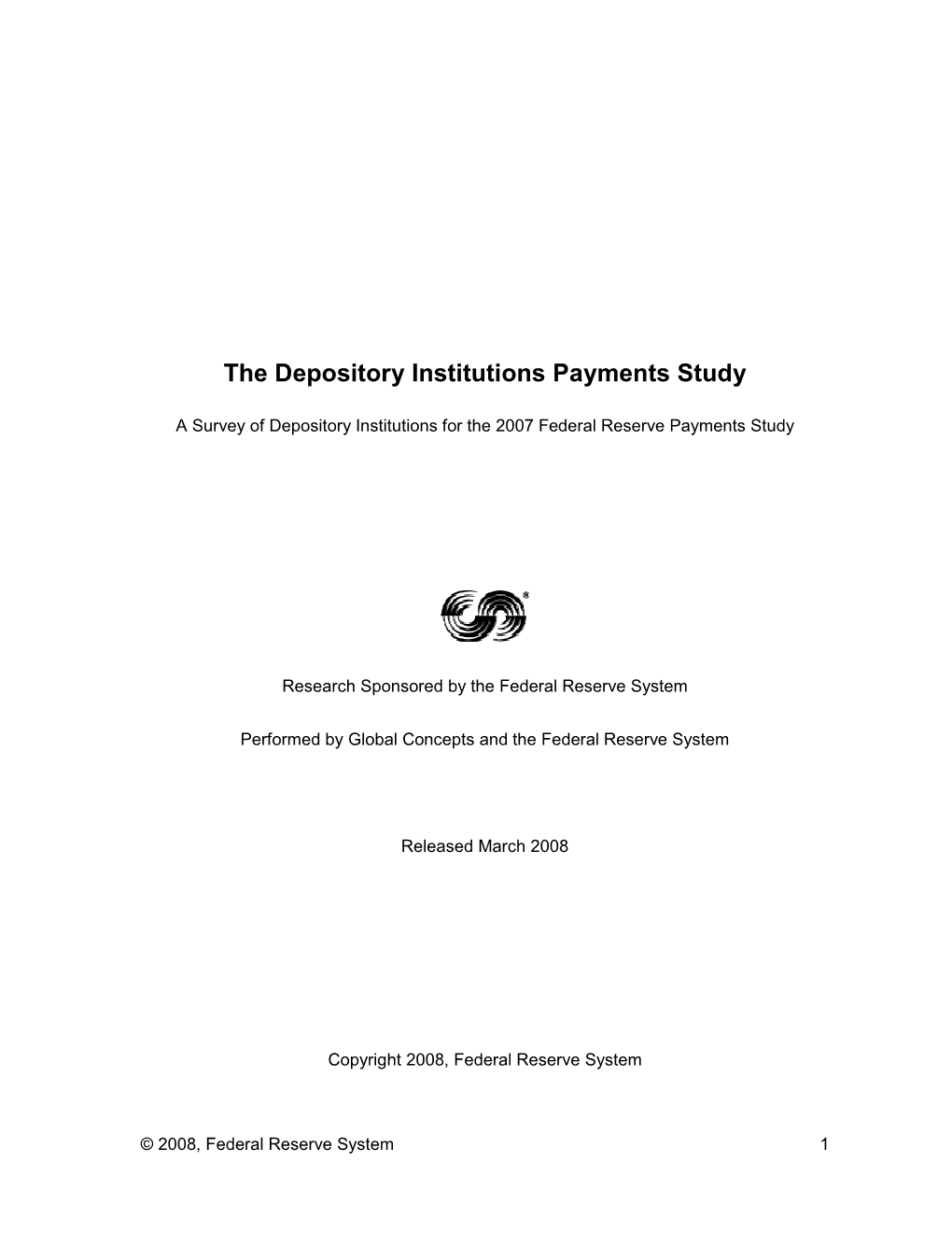 The Depository Institutions Payments Study