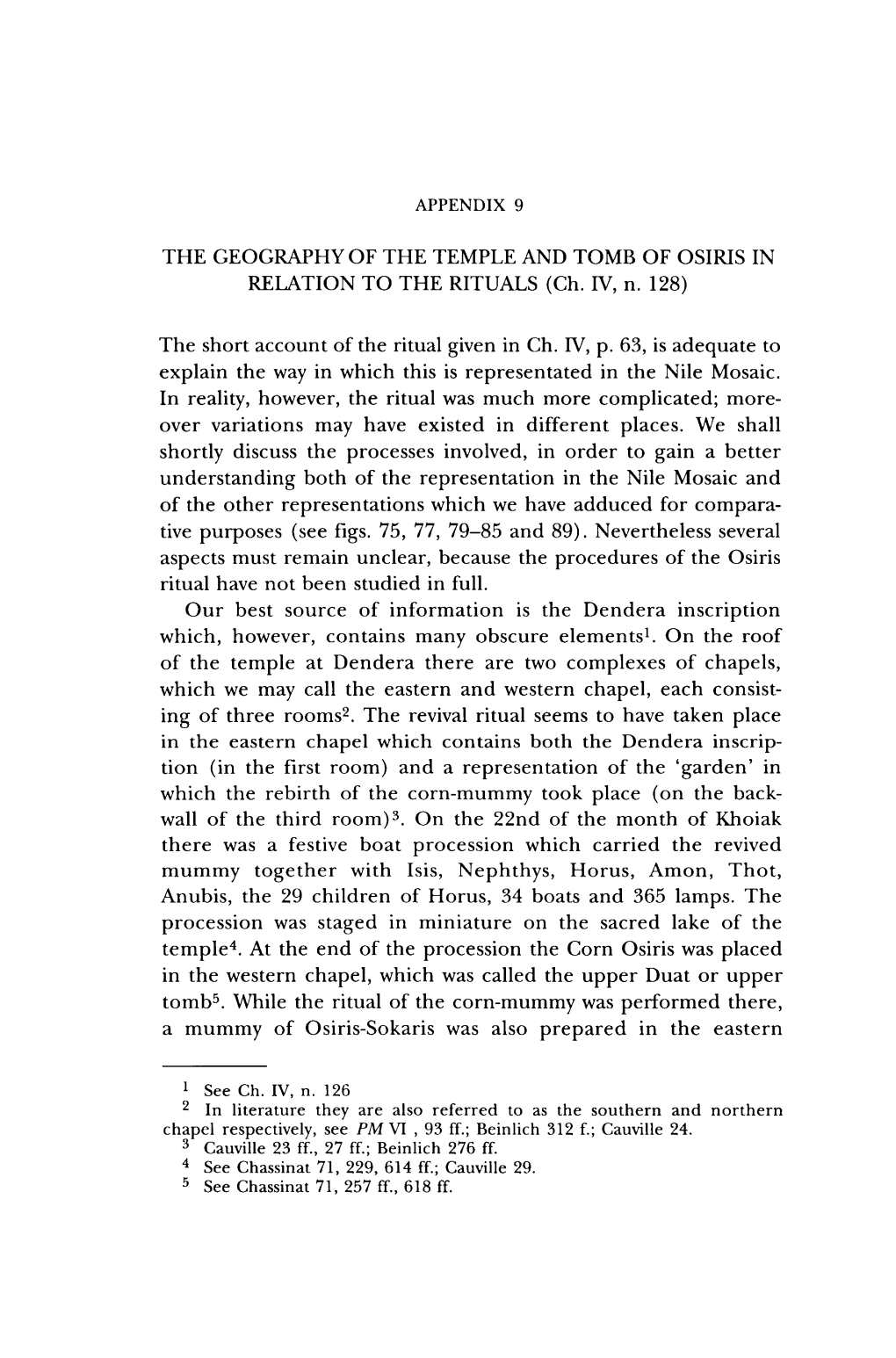 THE GEOGRAPHY of the TEMPLE and TOMB of OSIRIS in RELATION to the RITUALS (Ch. IV, N. 128)