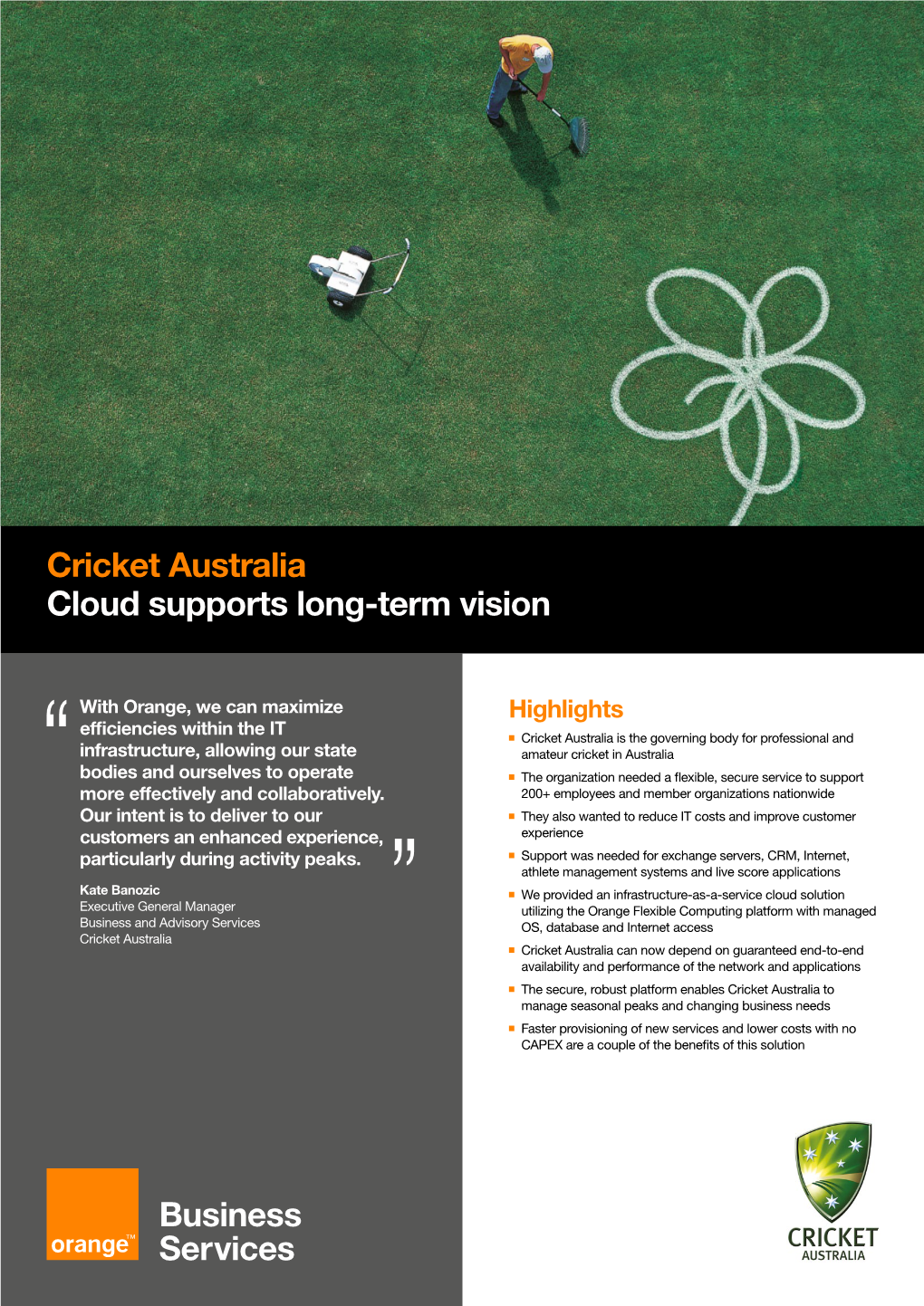 Cricket Australia Cloud Supports Long-Term Vision