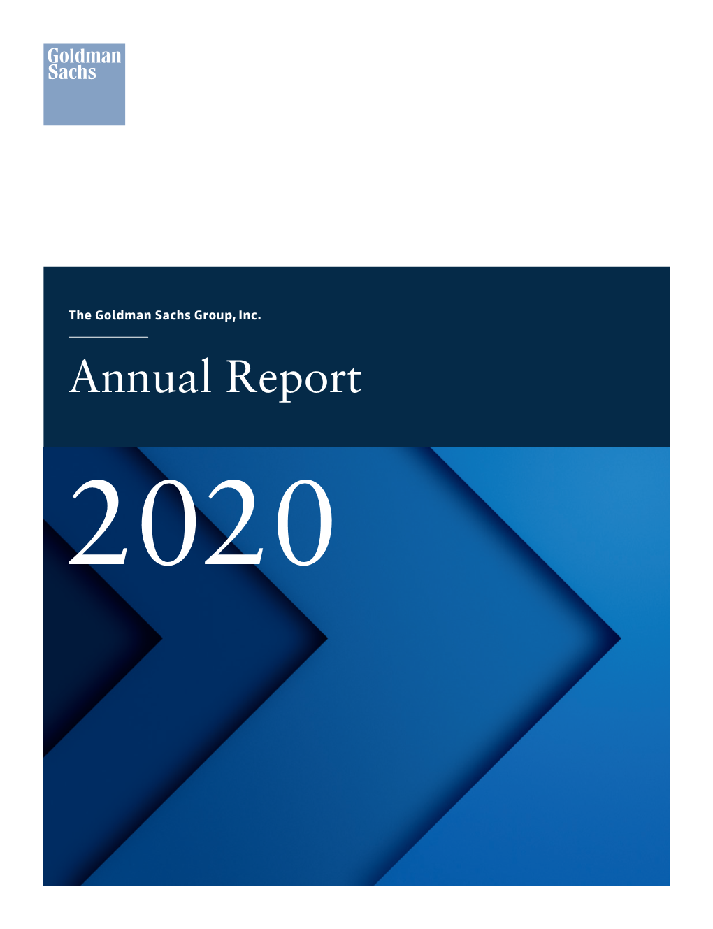 The Goldman Sachs Group, Inc. Annual Report 2020