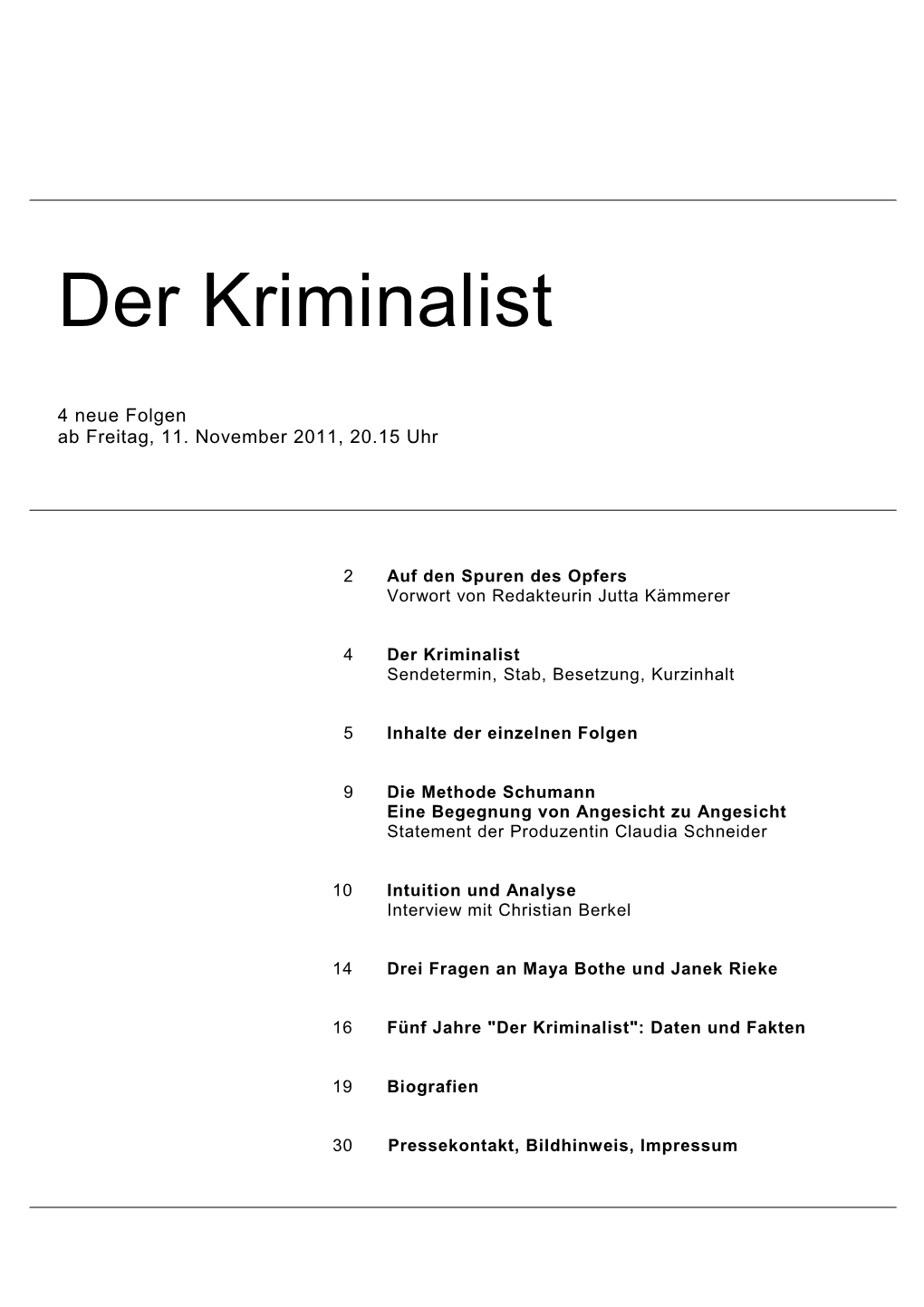 Der Kriminalist