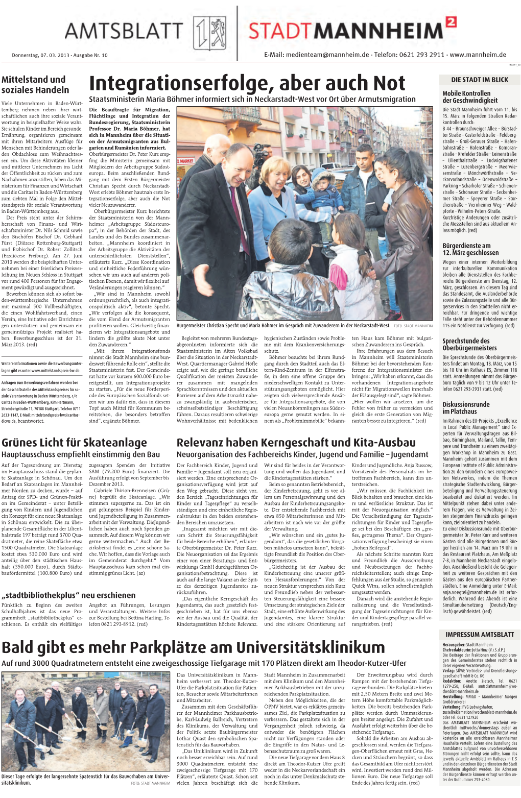 Amtsblatt 10 Vom 07. März 2013