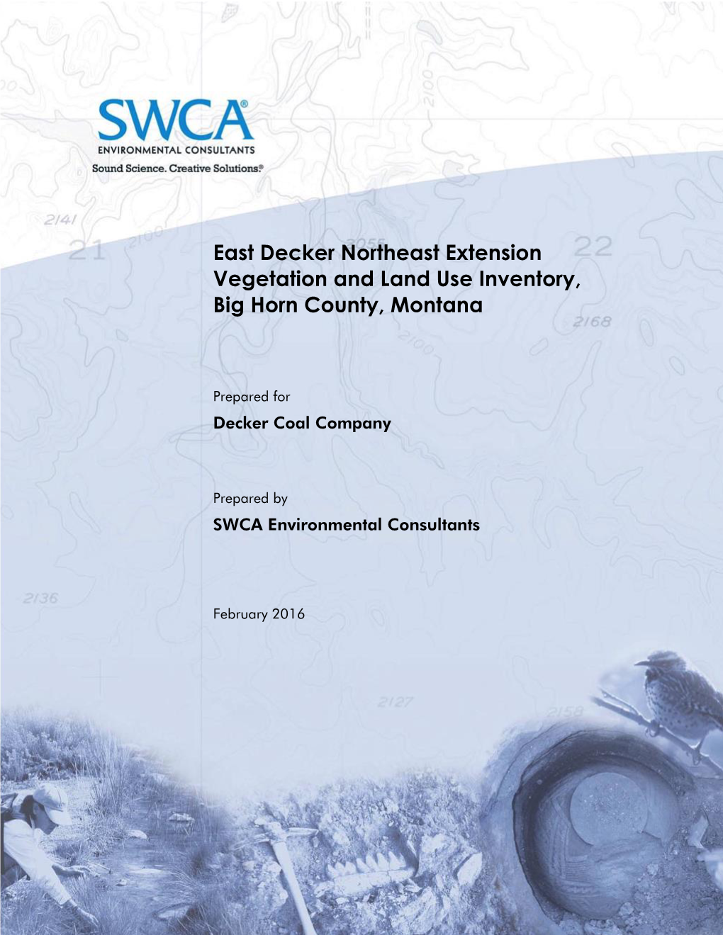 East Decker Northeast Extension Vegetation and Land Use Inventory, Big Horn County, Montana