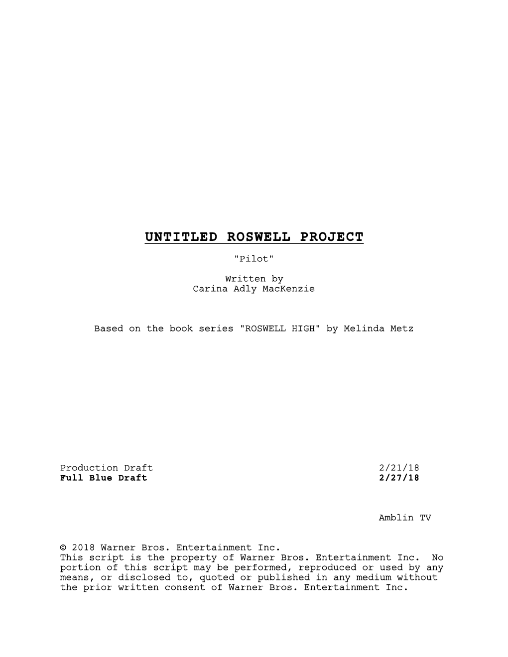 UNTITLED ROSWELL PROJECT 