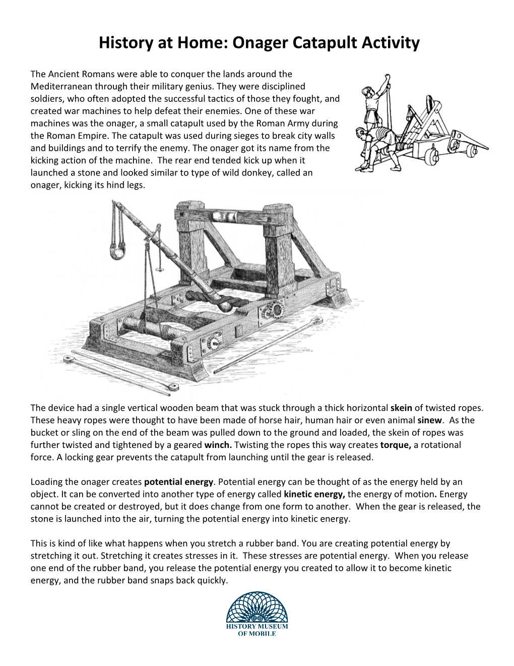 Onager Catapult Activity