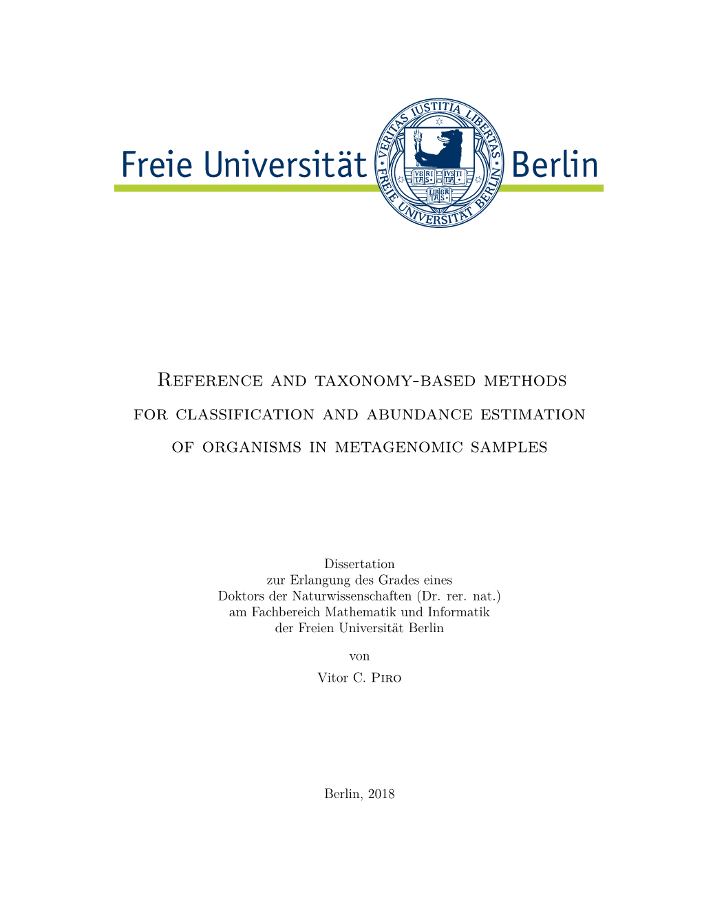 Reference and Taxonomy-Based Methods for Classification and Abundance Estimation of Organisms in Metagenomic Samples