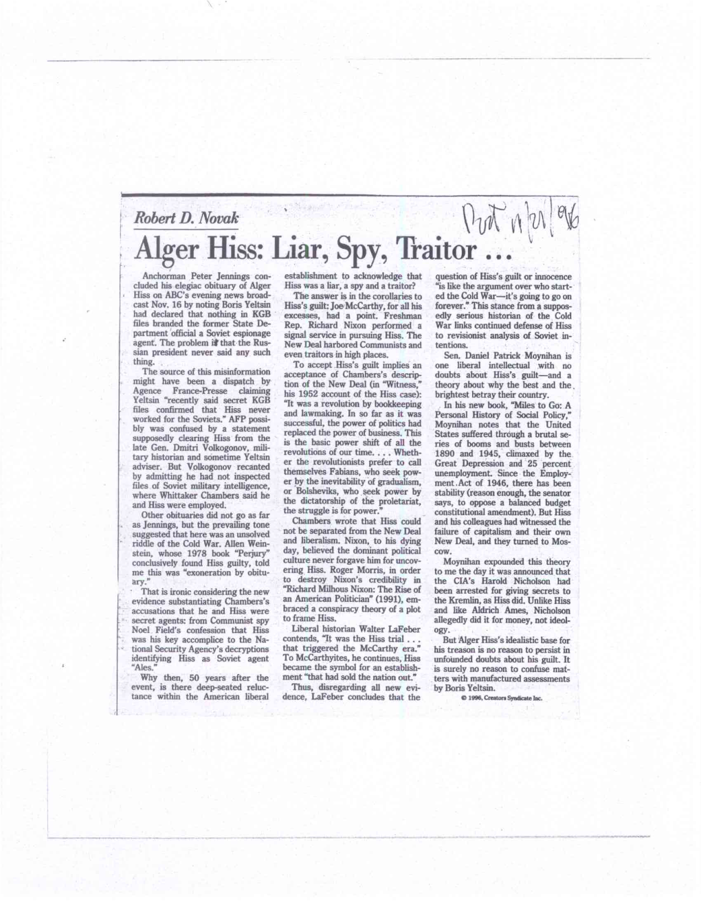 Alger Hiss: Liar, Spy, Traitor