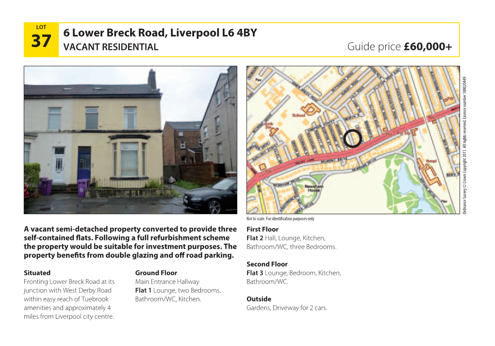 58 Arundel Street, Walton, Liverpool L4 3Rs 6 Lower Breck Road, Liverpool L6