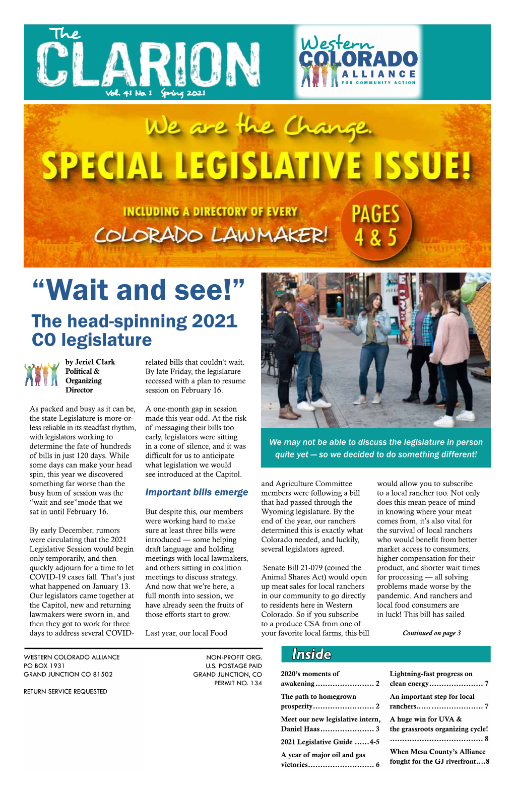 “Wait and See!” the Head-Spinning 2021 CO Legislature by Jeriel Clark Related Bills That Couldn’T Wait