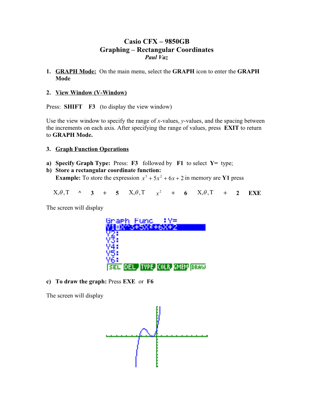 Graphing Rectangular Coordinates