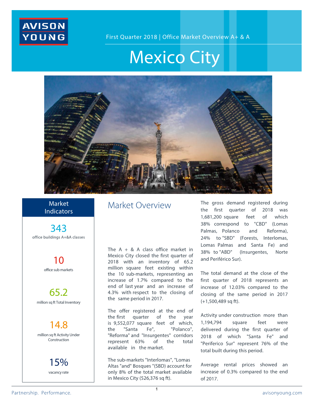 Mexico City Office Market Overview 1Q 2018
