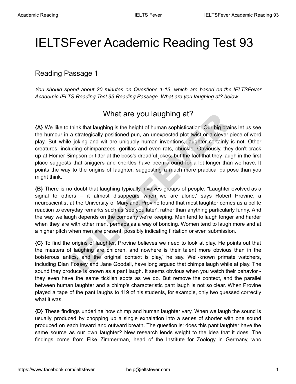 Ieltsfever Academic Reading Test 93