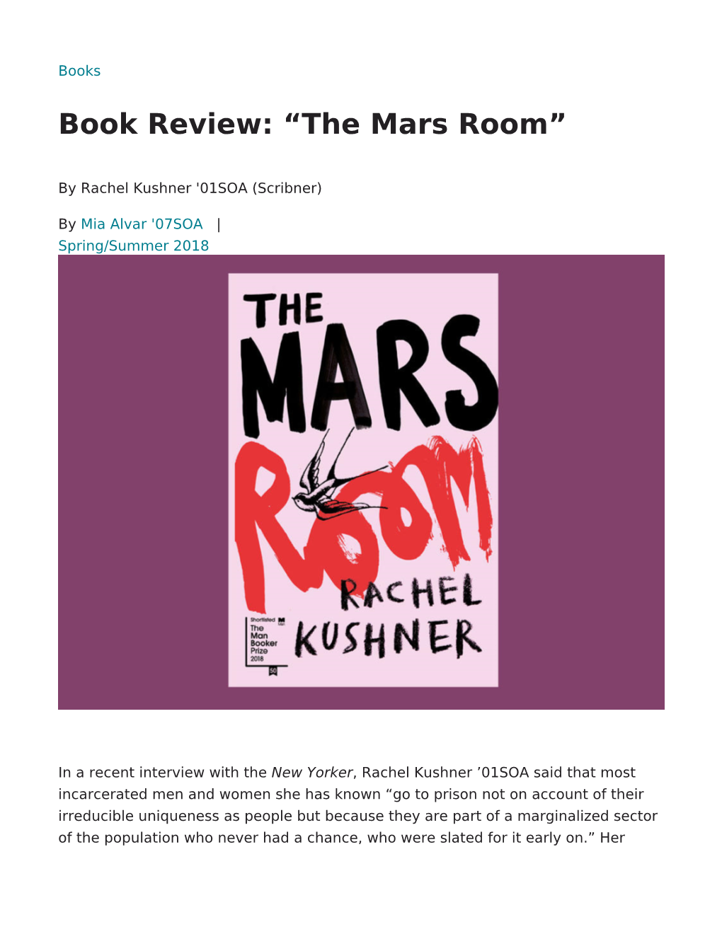 View: “The Mars Room”