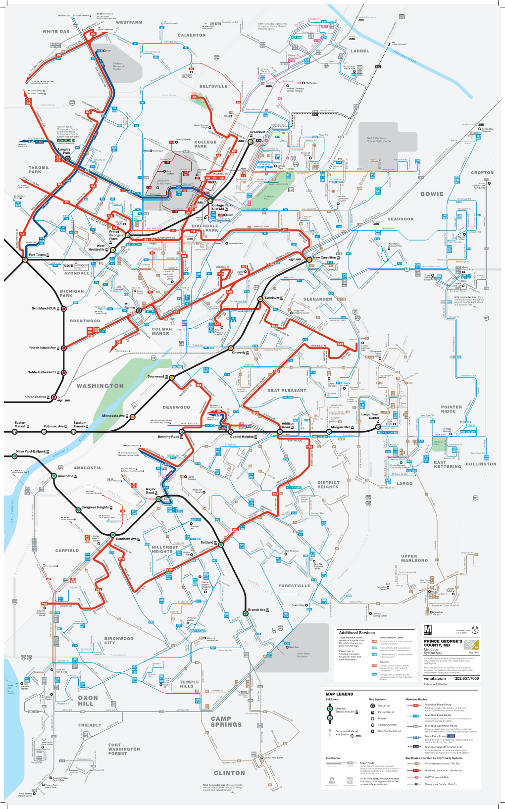 Metrobus EDGEWOOD RD University Greenbelt 11 B27 B21 Montgomery County Baltimore-Washington Pkwy Lastner Ln Ridge Rd Henry B22 System Map for Detail