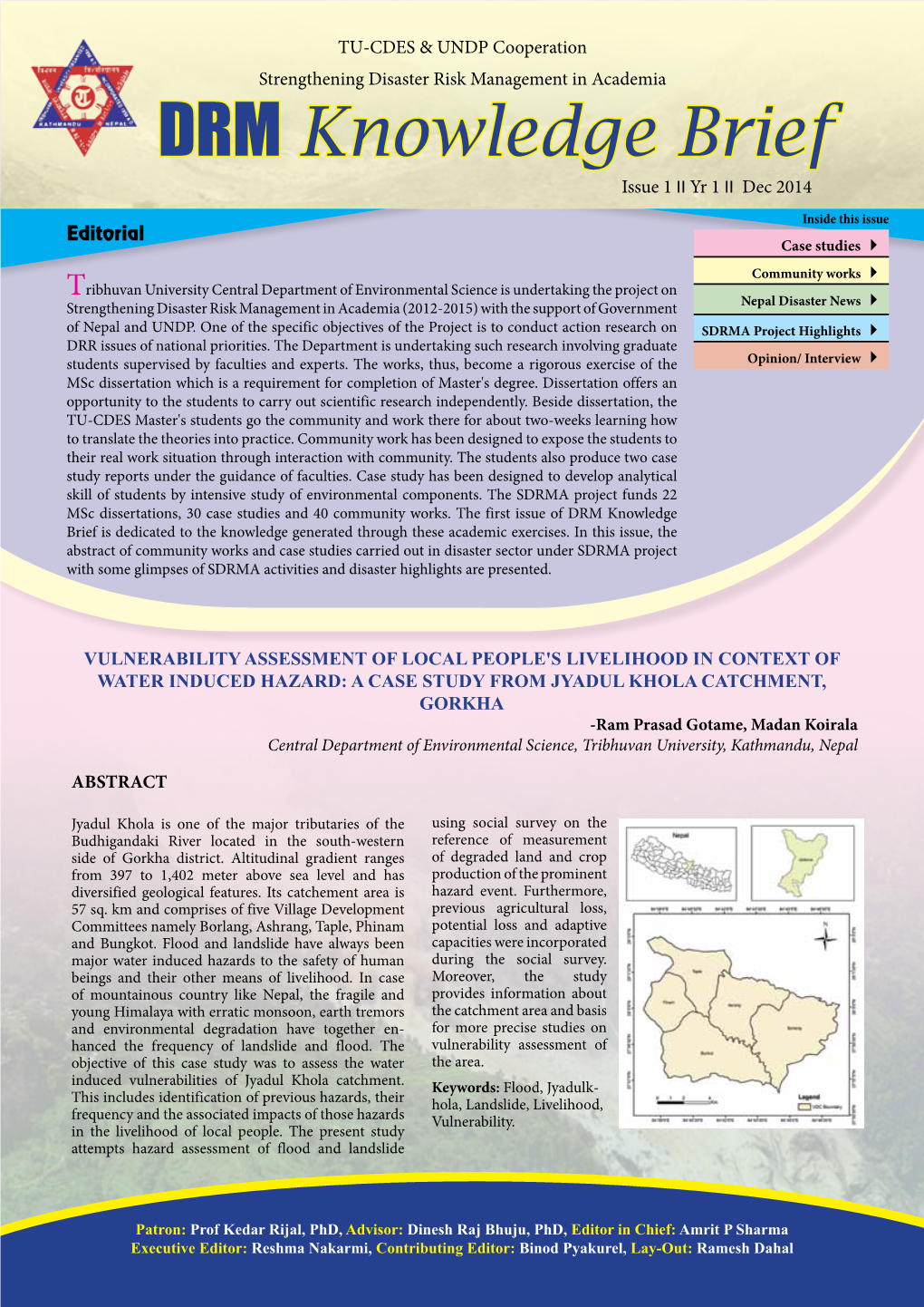 DRM Knowledge Brief Issue 1 II Yr 1 II Dec 2014