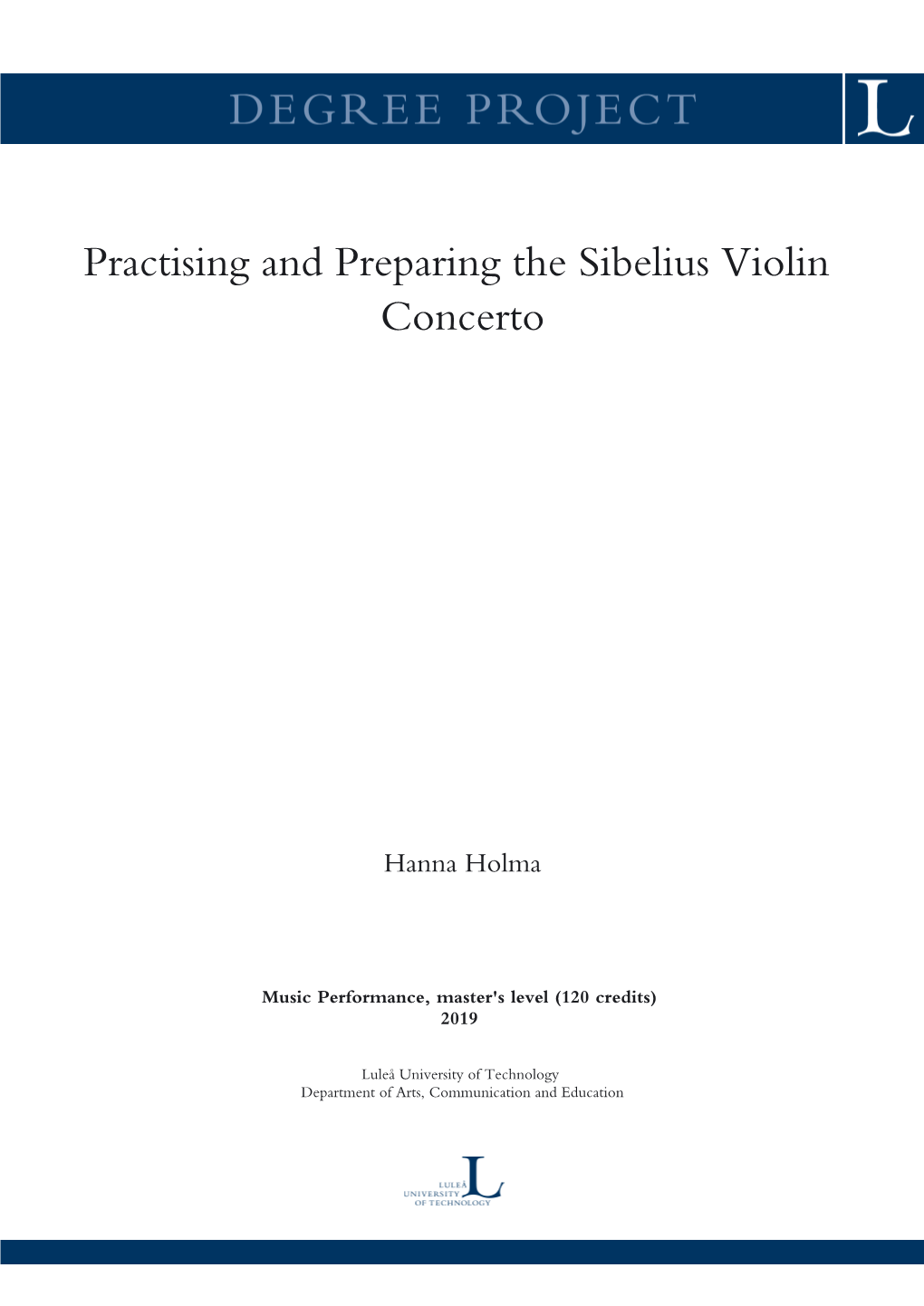 Practising and Preparing the Sibelius Violin Concerto