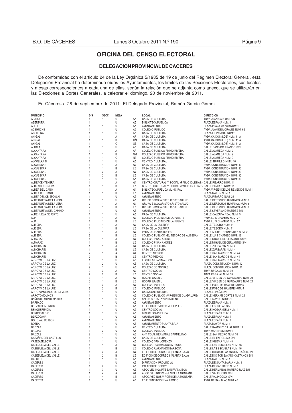 Oficina Del Censo Electoral