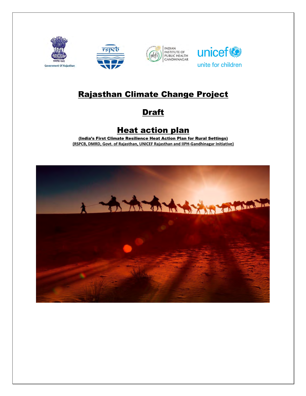 India's First Climate Resilience Heat Action Plan for Rural Settings