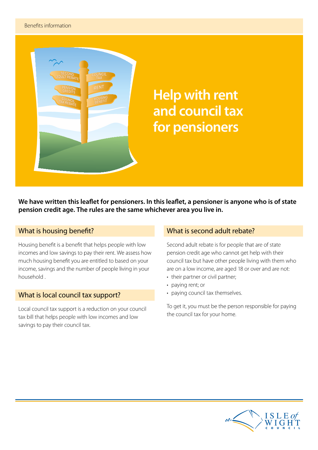 Help with Rent and Council Tax for Pensioners