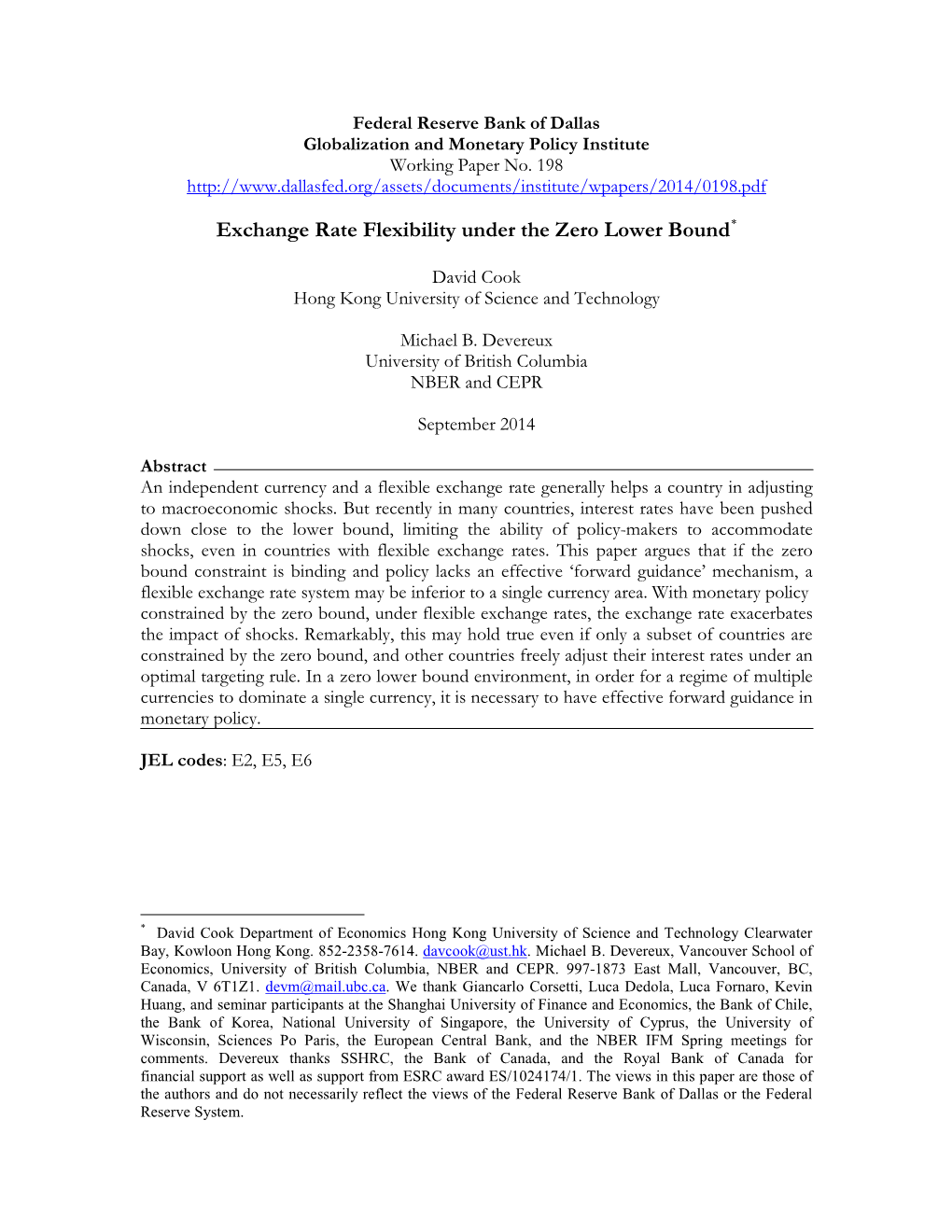 Exchange Rate Flexibility Under the Zero Lower Bound*