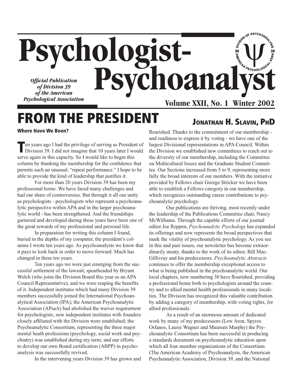 Psychologist- Psychoanalyst