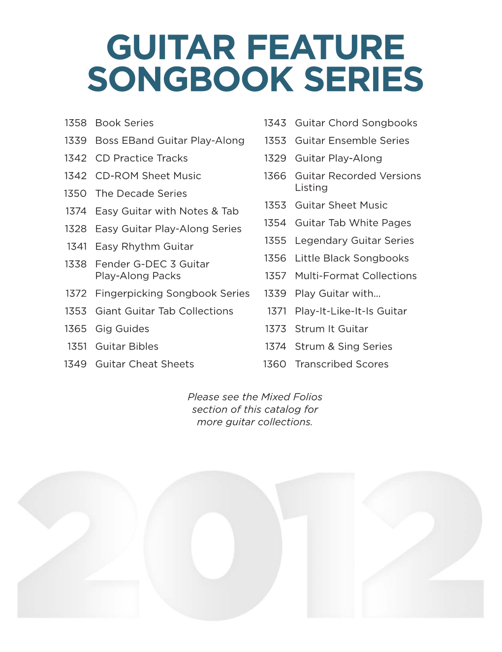 Guitar Feature Songbook Series