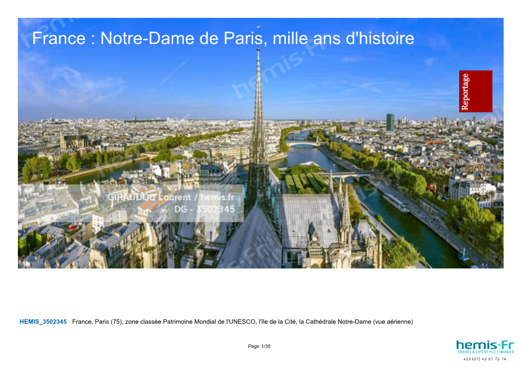 France : Notre-Dame De Paris, Mille Ans D'histoire