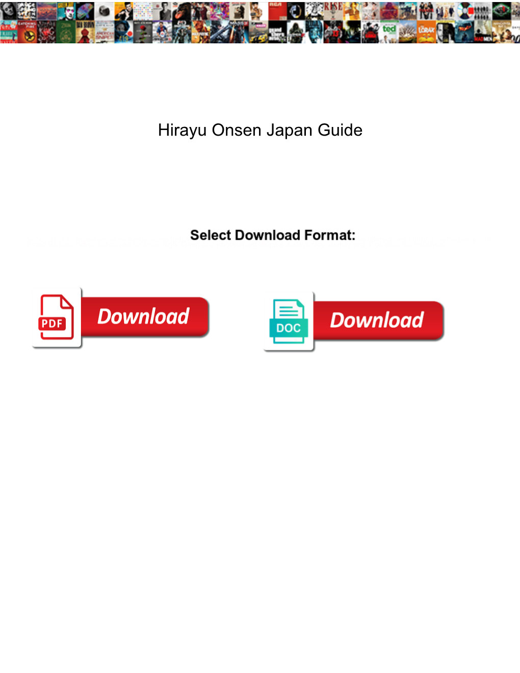 Hirayu Onsen Japan Guide