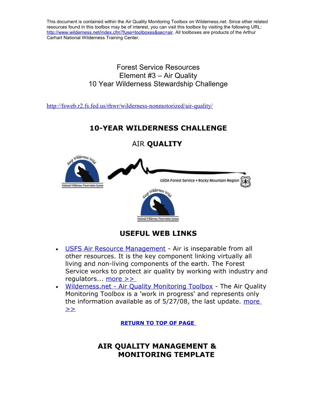 Forest Service Resources