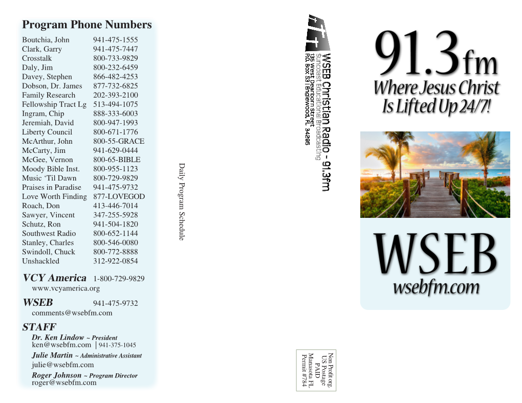 Program Phone Numbers