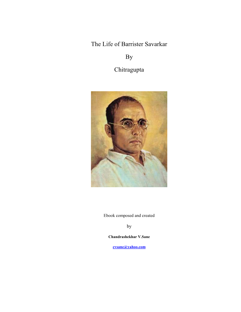 The Life of Barrister Savarkar