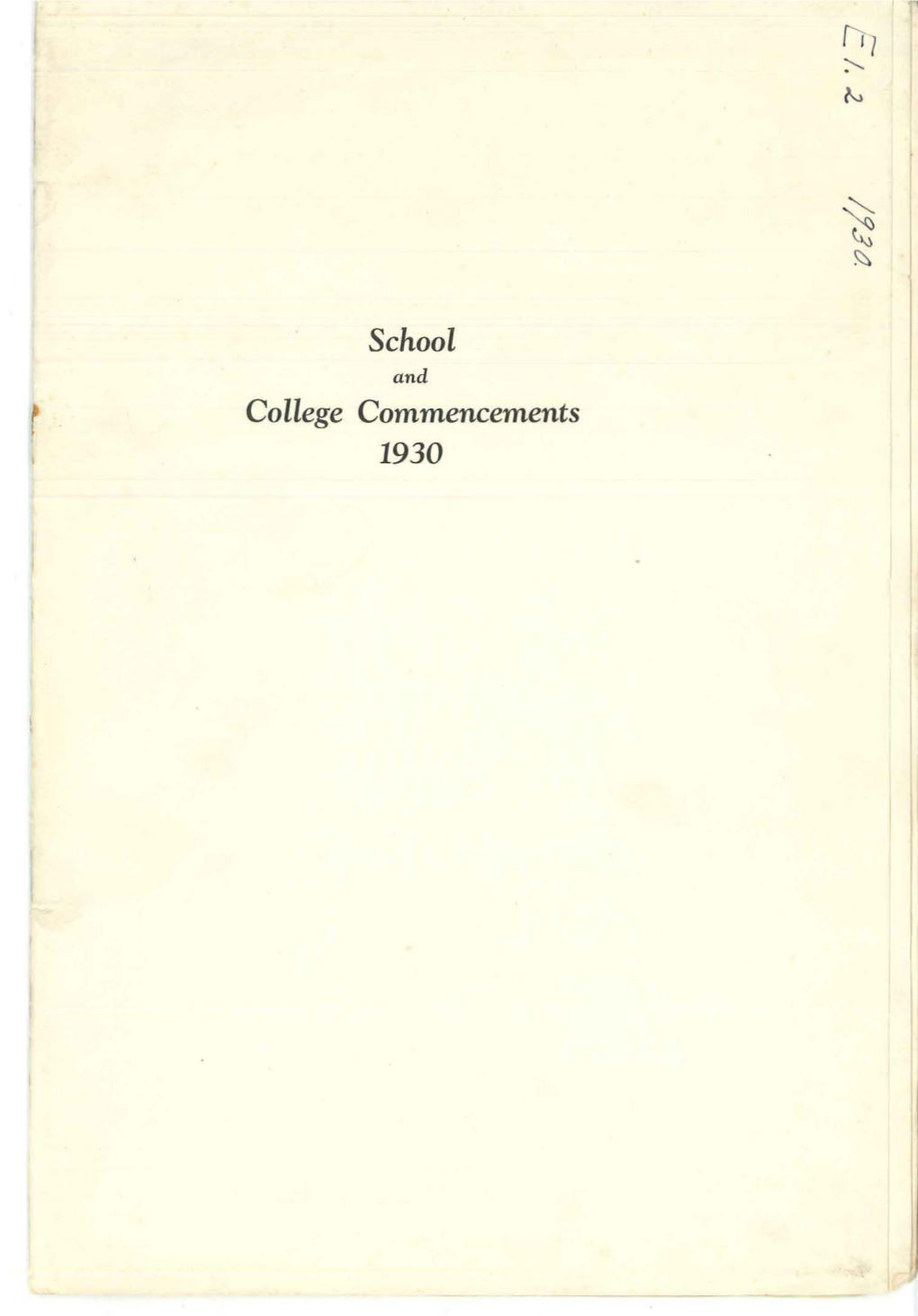 School College Commencements