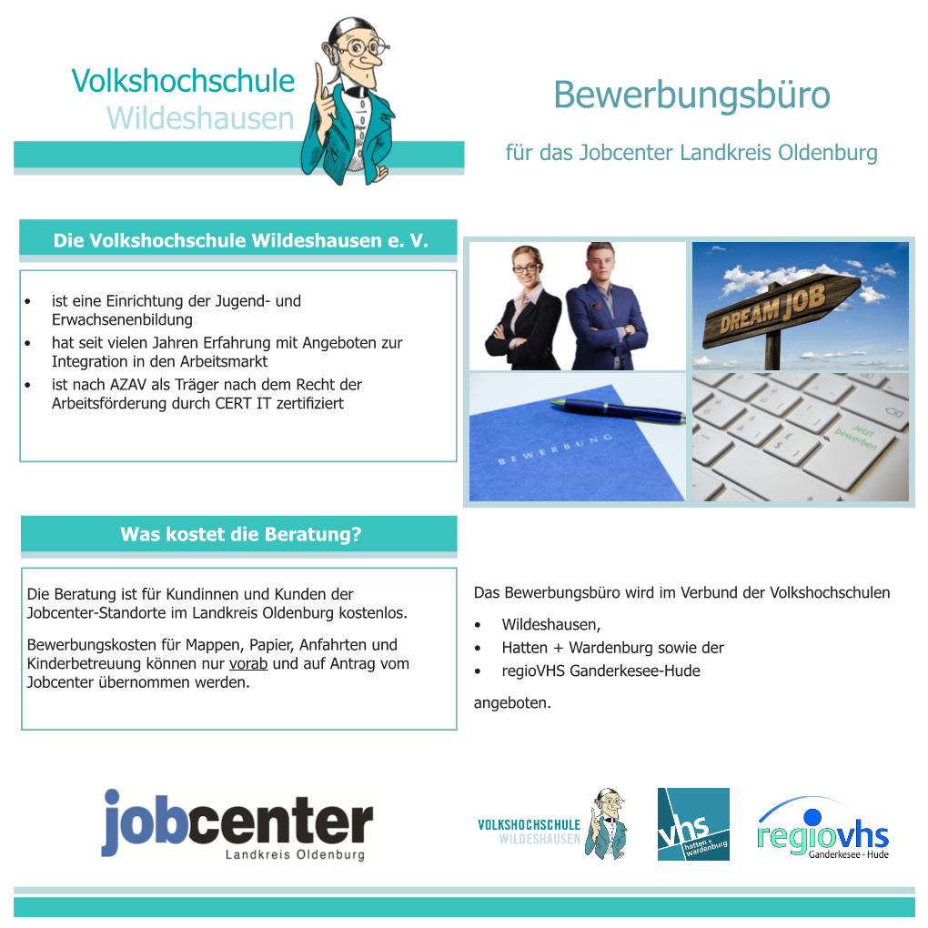 Flyer Bewerbungsbüro