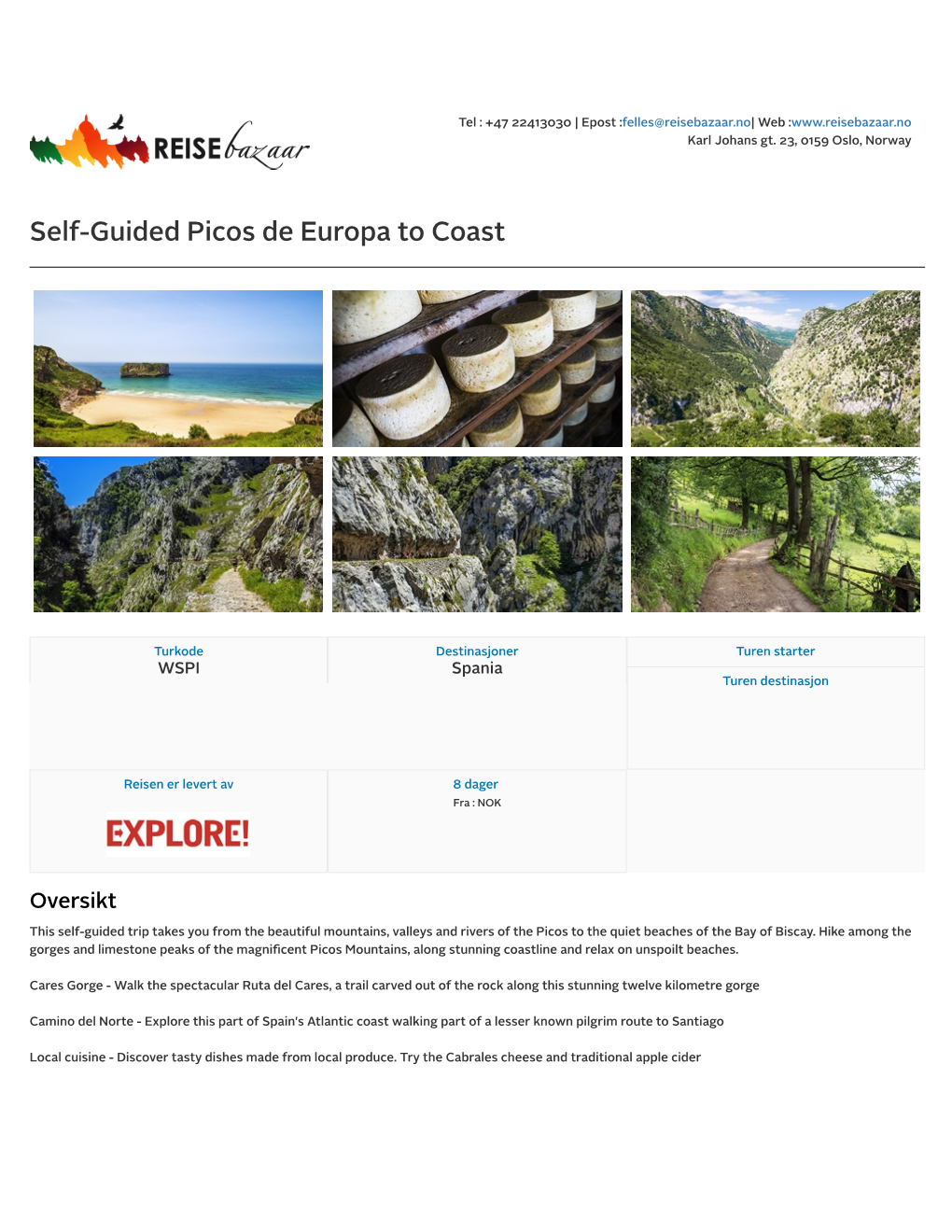 Self-Guided Picos De Europa to Coast