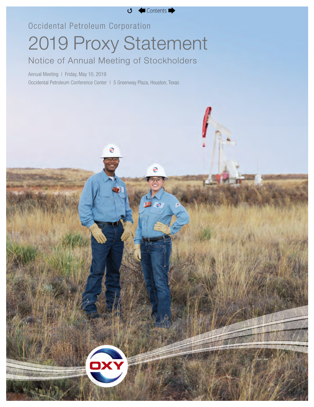 Occidental Petroleum Corporation 2019 Proxy Statement Notice of Annual Meeting of Stockholders