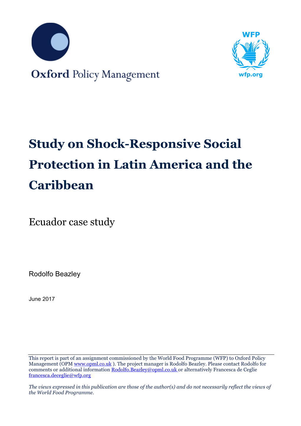 Study on Shock-Responsive Social Protection in Latin America and the Caribbean