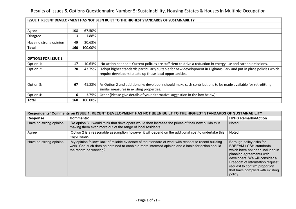 Sustainability, Housing Estates & Houses in Multiple Occupation