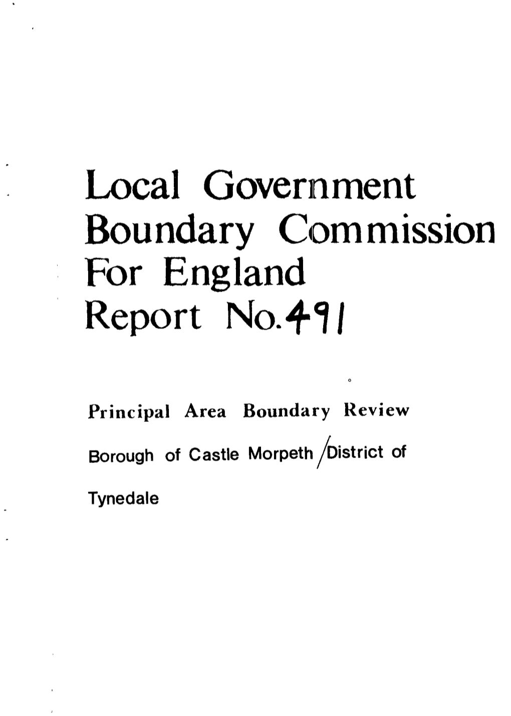 Local Government Boundary Commission for England Report No.4*?