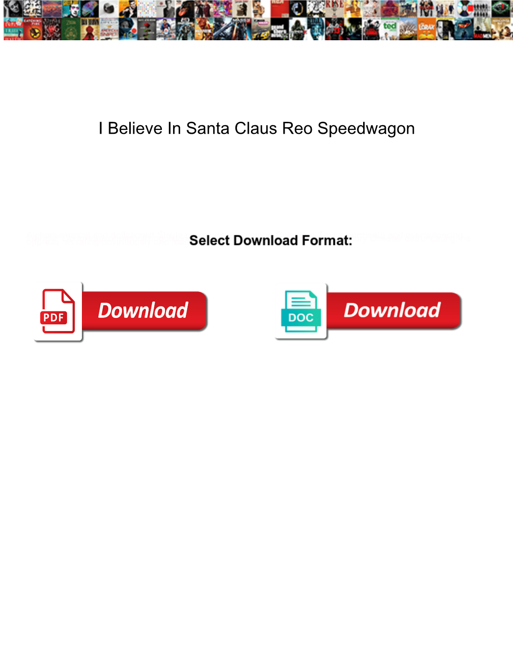 I Believe in Santa Claus Reo Speedwagon