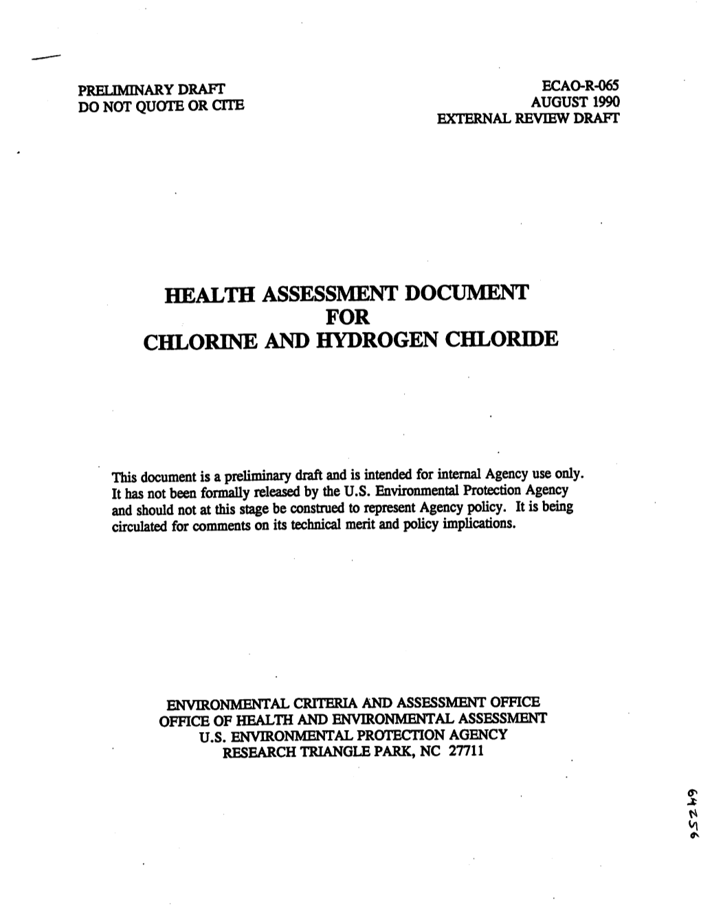 Chlorine and Hydrogen Chloride