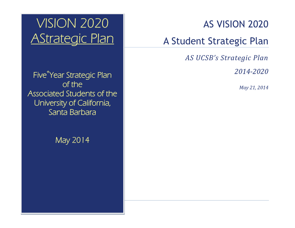 2014 A.S. Strategic Plan