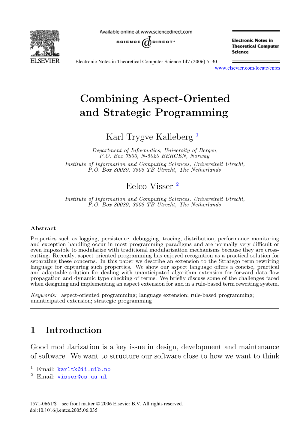 Combining Aspect-Oriented and Strategic Programming