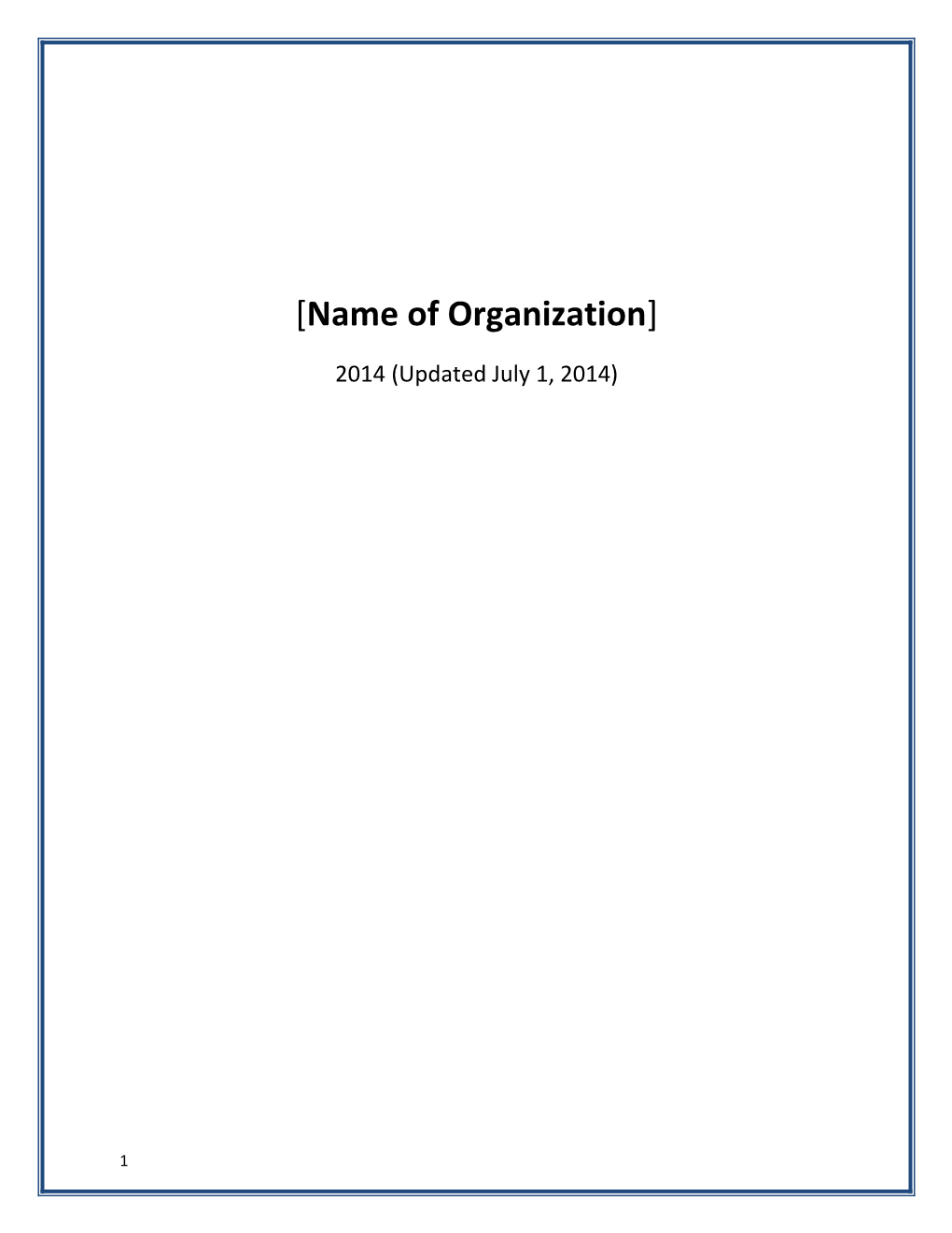 Name of Organization