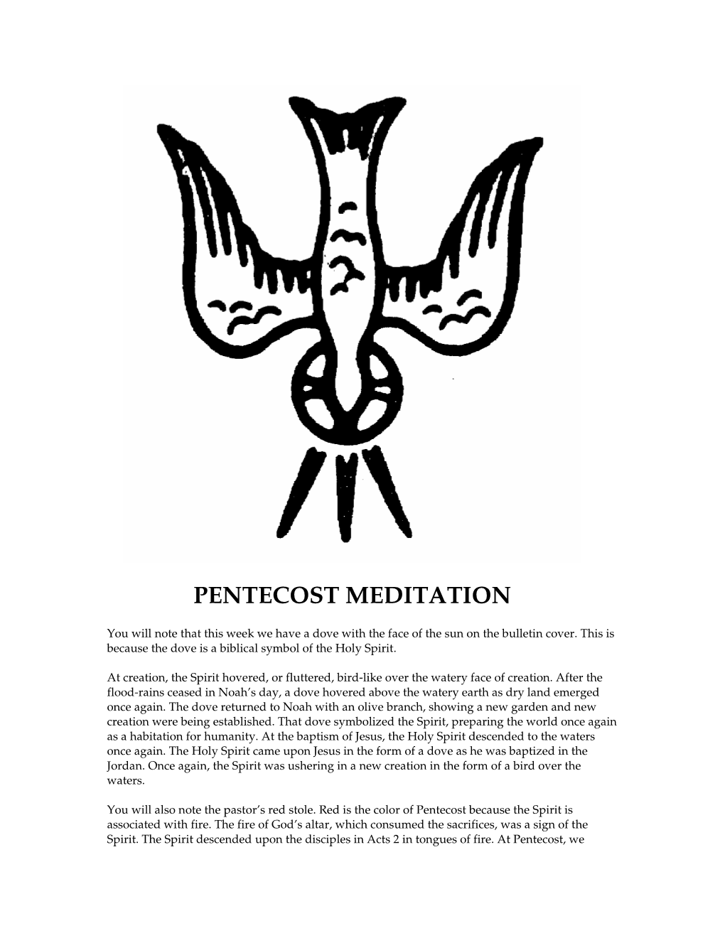 Pentecost Meditation