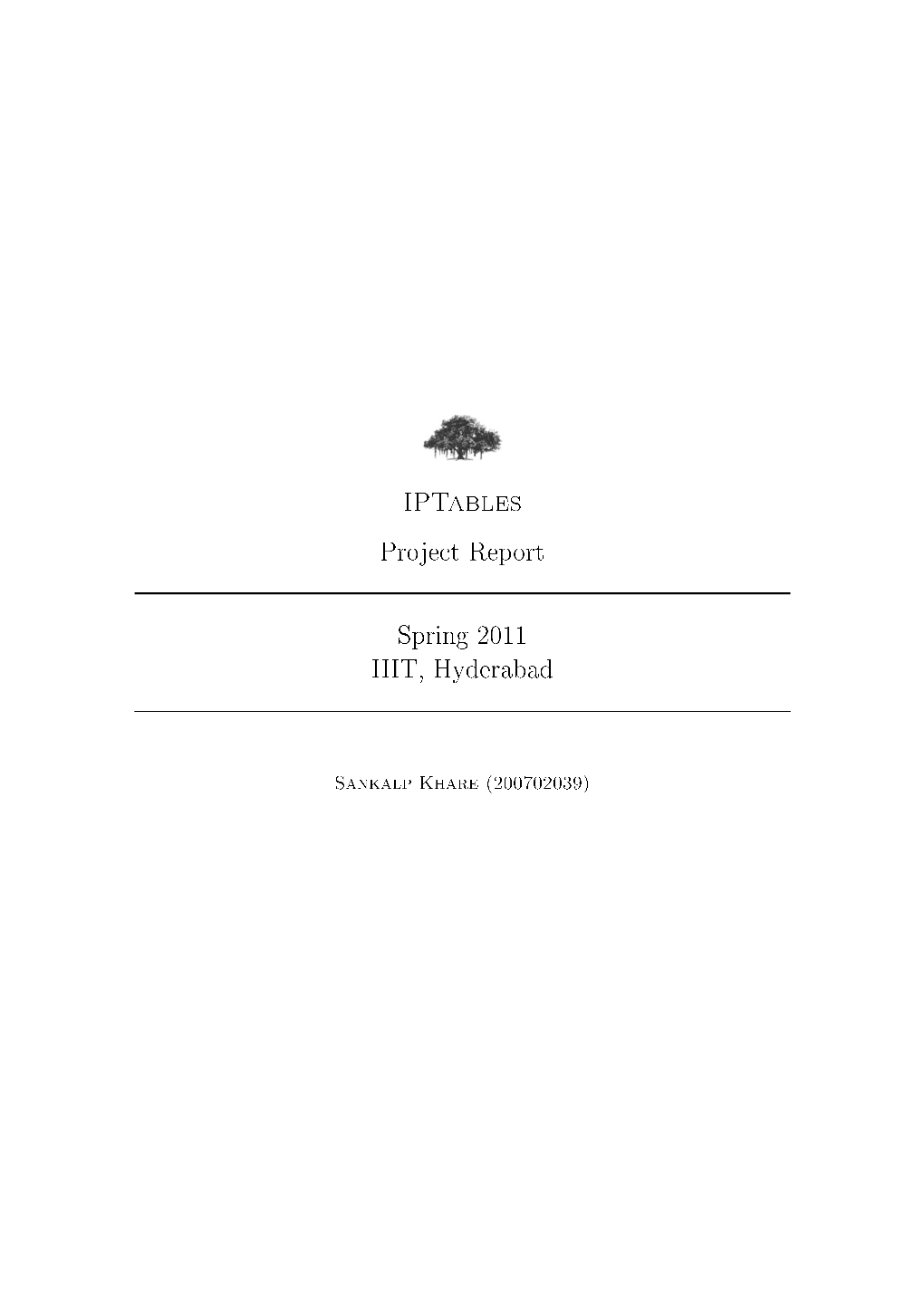 Iptables Firewall Configuration