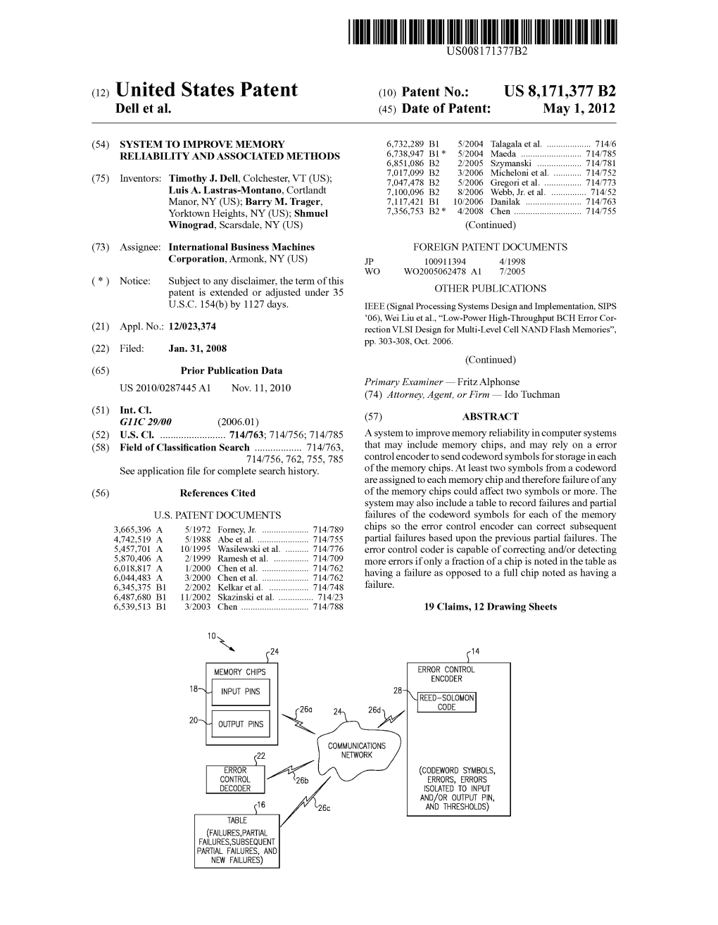 (12) United States Patent (10) Patent No.: US 8,171,377 B2 Dell Et Al