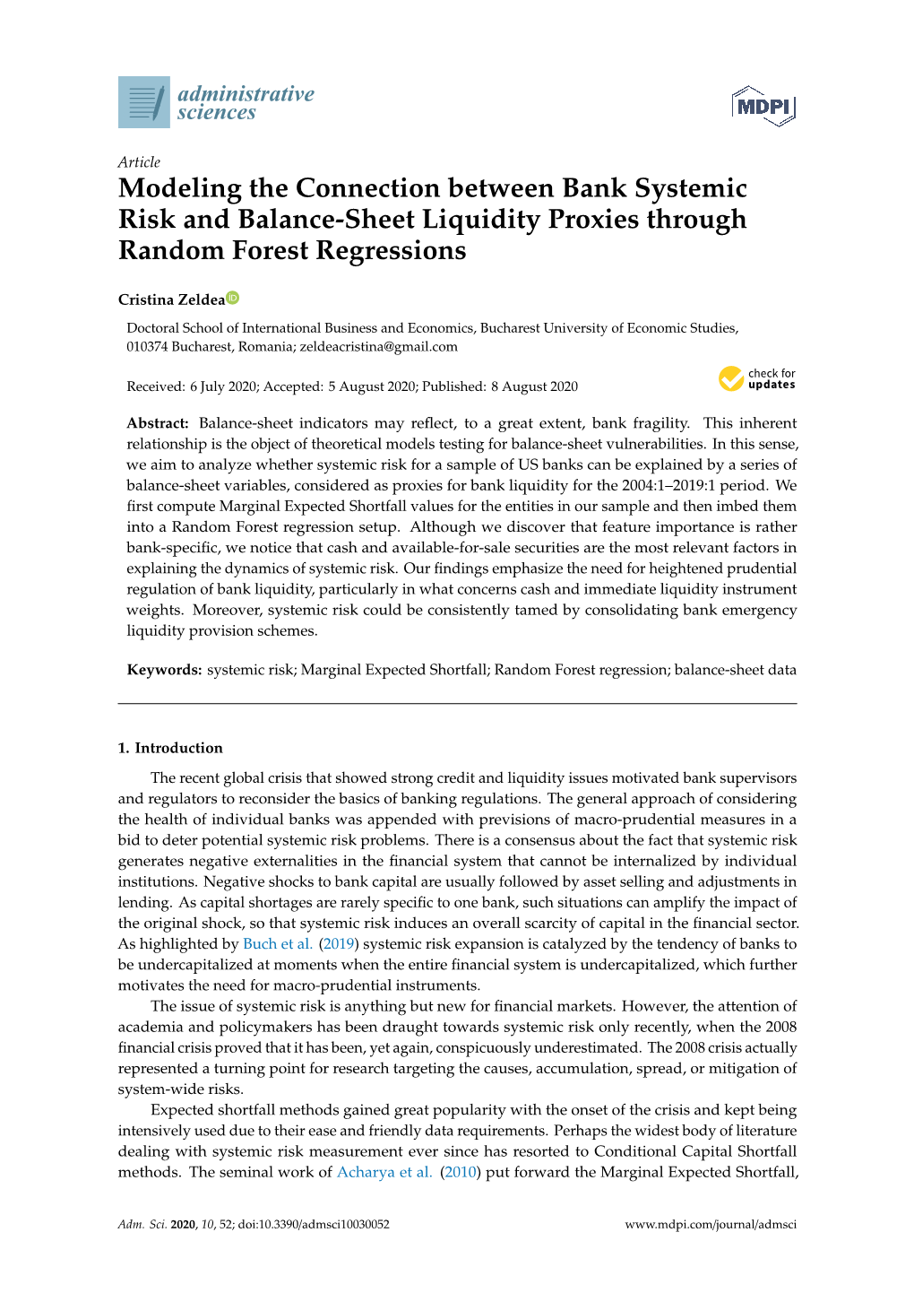 Modeling the Connection Between Bank Systemic Risk and Balance-Sheet Liquidity Proxies Through Random Forest Regressions