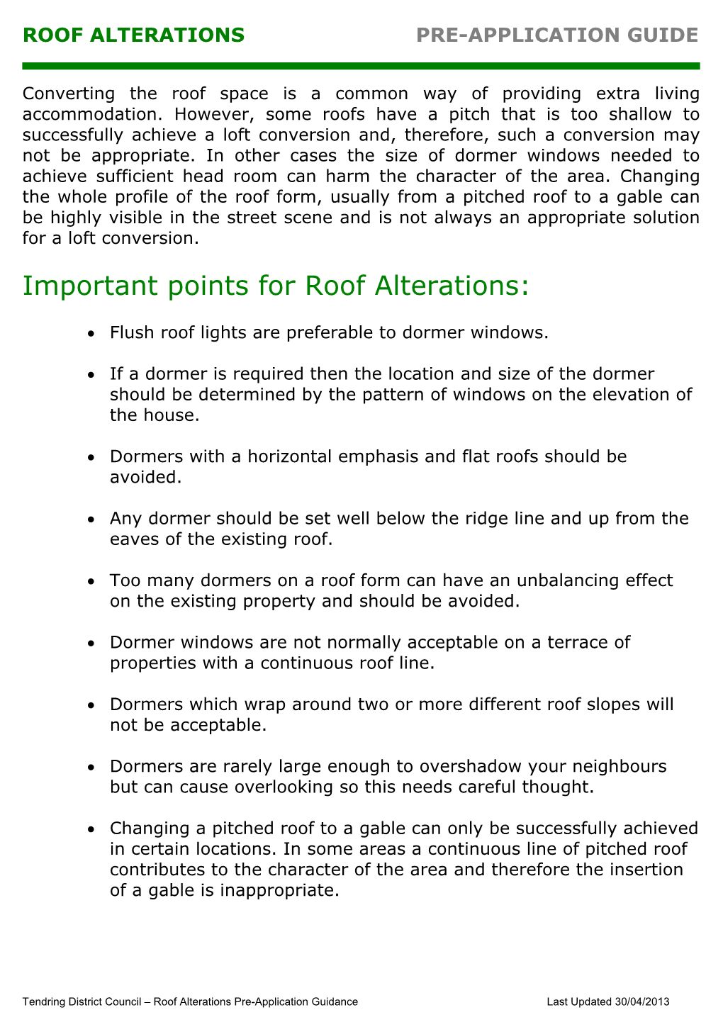 Roof Alterations and Loft Conversions